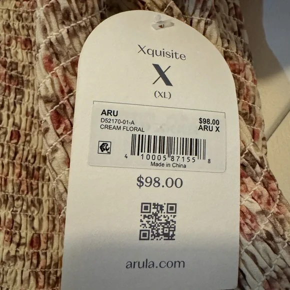 ARULA Cream Floral Maxi Dress (NWT) - Picture 7 of 8